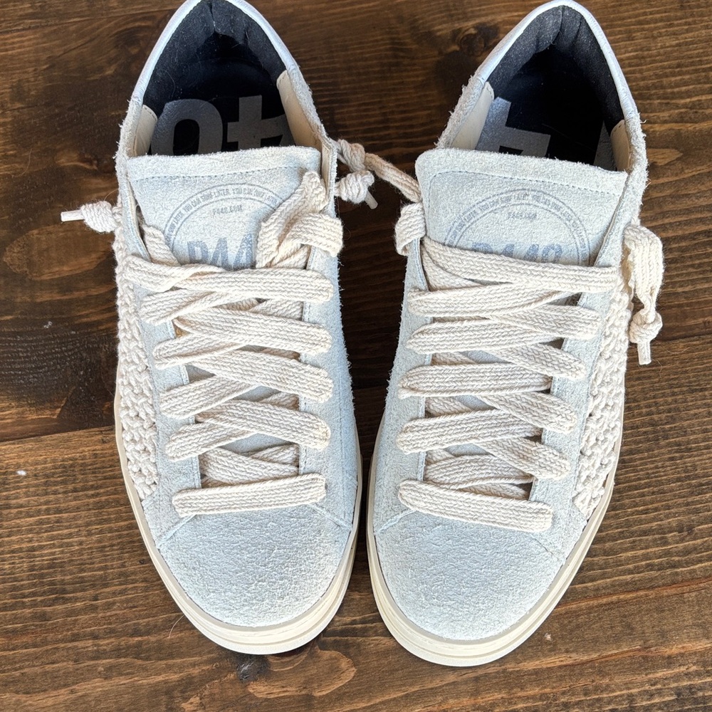 P448 Cream Textured Women's Sneakers 39 NWT